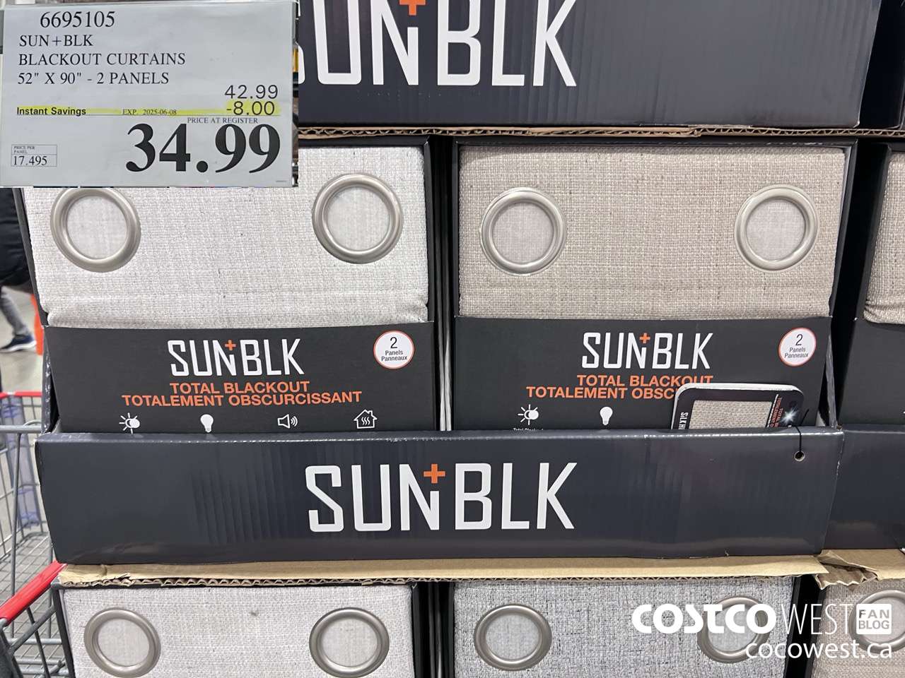 6695105 SUN + BLK BLACKOUT CURTAINS 52