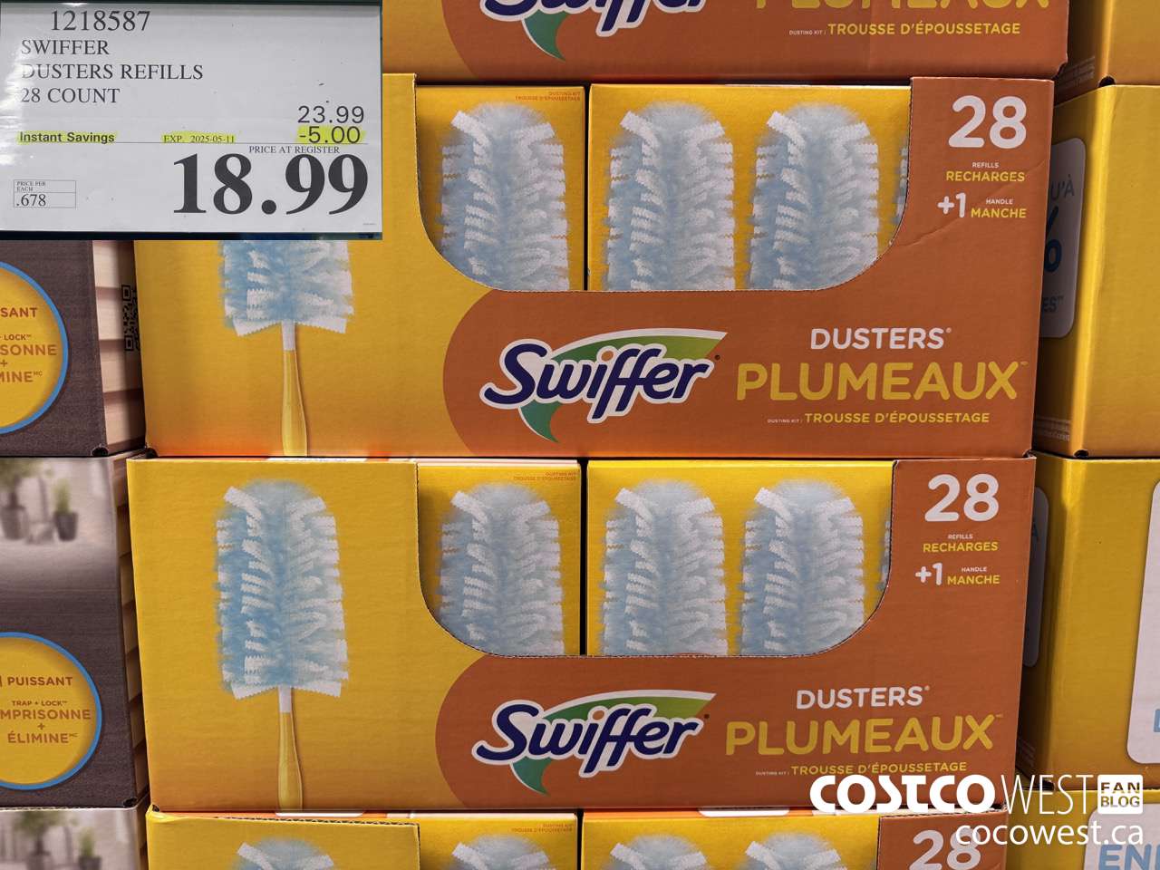 1218587 SWIFFER DUSTERS REFILLS 28 COUNT ($5.00 INSTANT SAVINGS EXPIRES ON 2025-05-11) $18.99