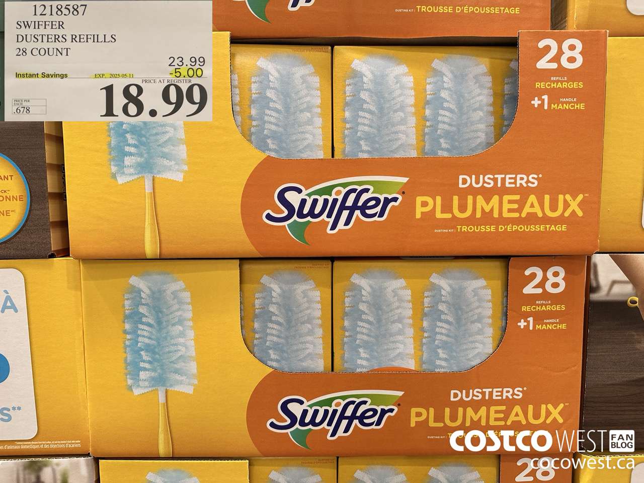 1218587 SWIFFER DUSTERS REFILLS 28 COUNT ($5.00 INSTANT SAVINGS EXPIRES ON 2025-05-11) $18.99