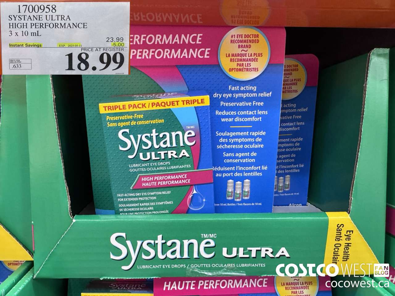 1700958 SYSTANE ULTRA PRESERVATIVE FREE 3 X 10 ML ($5.00 INSTANT SAVINGS EXPIRES ON 2025-05-11) $18.99