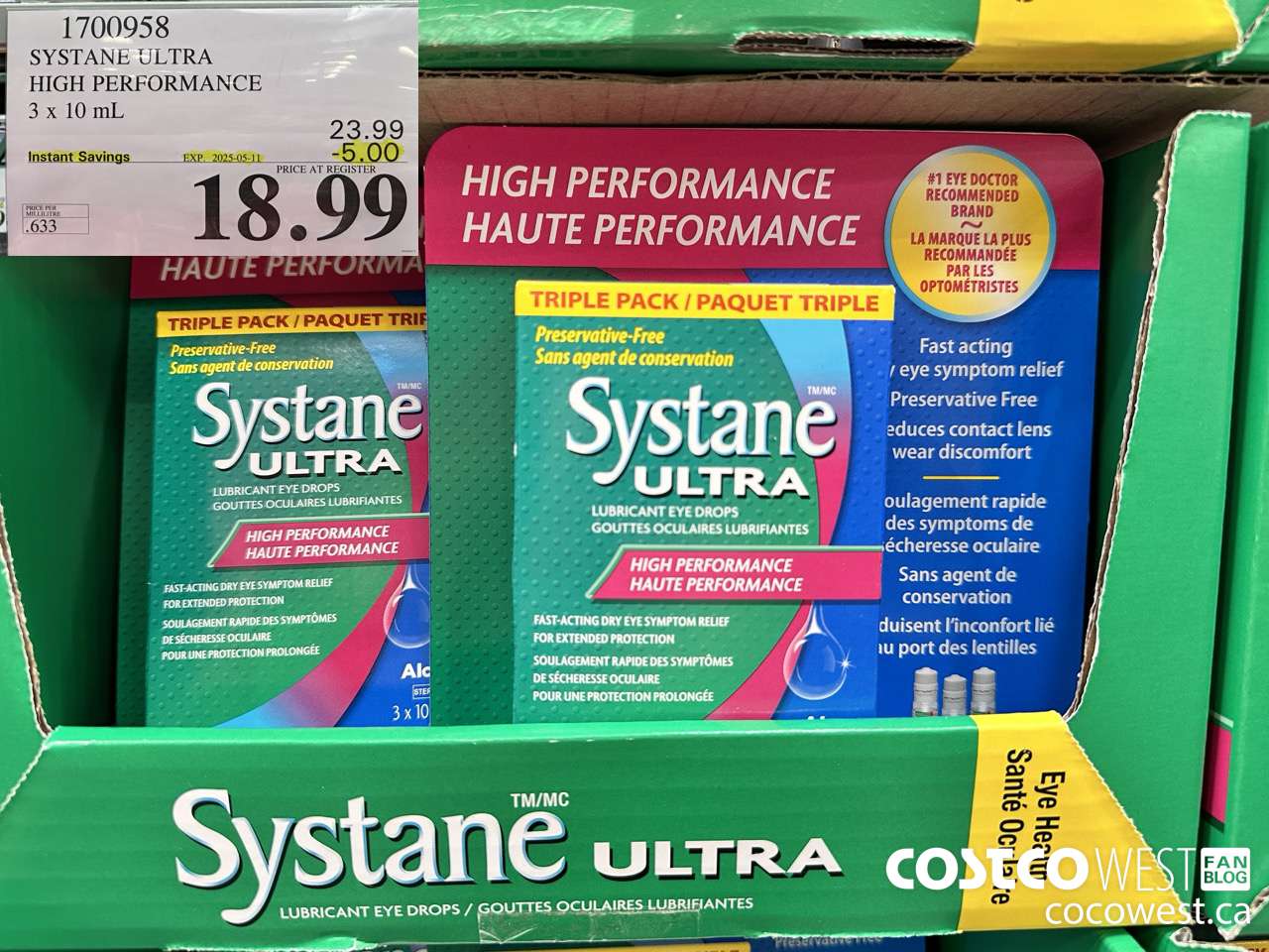 1700958 SYSTANE ULTRA PRESERVATIVE FREE 3 X 10 ML ($5.00 INSTANT SAVINGS EXPIRES ON 2025-05-11) $18.99