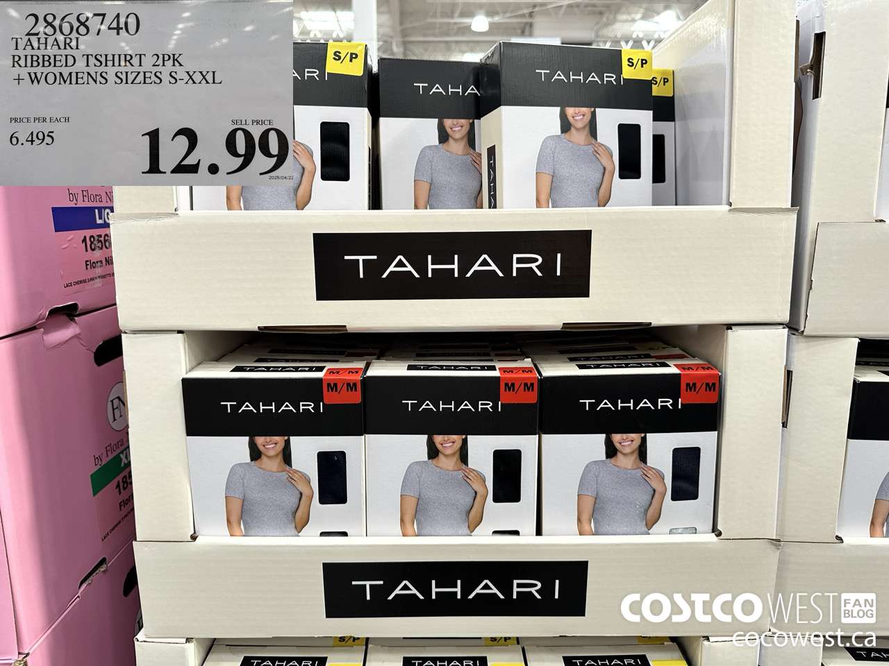 2868740 TAHARI RIBBED T-SHIRT 2PK LADIES SIZES S-XXL $12.99