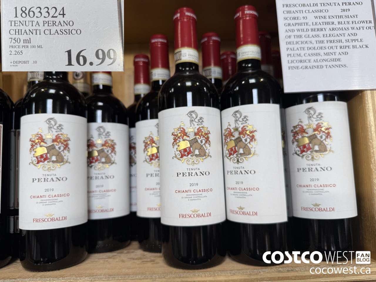 1863324 TENUTA PERANO CHIANTI CLASSICO 750ML $16.99