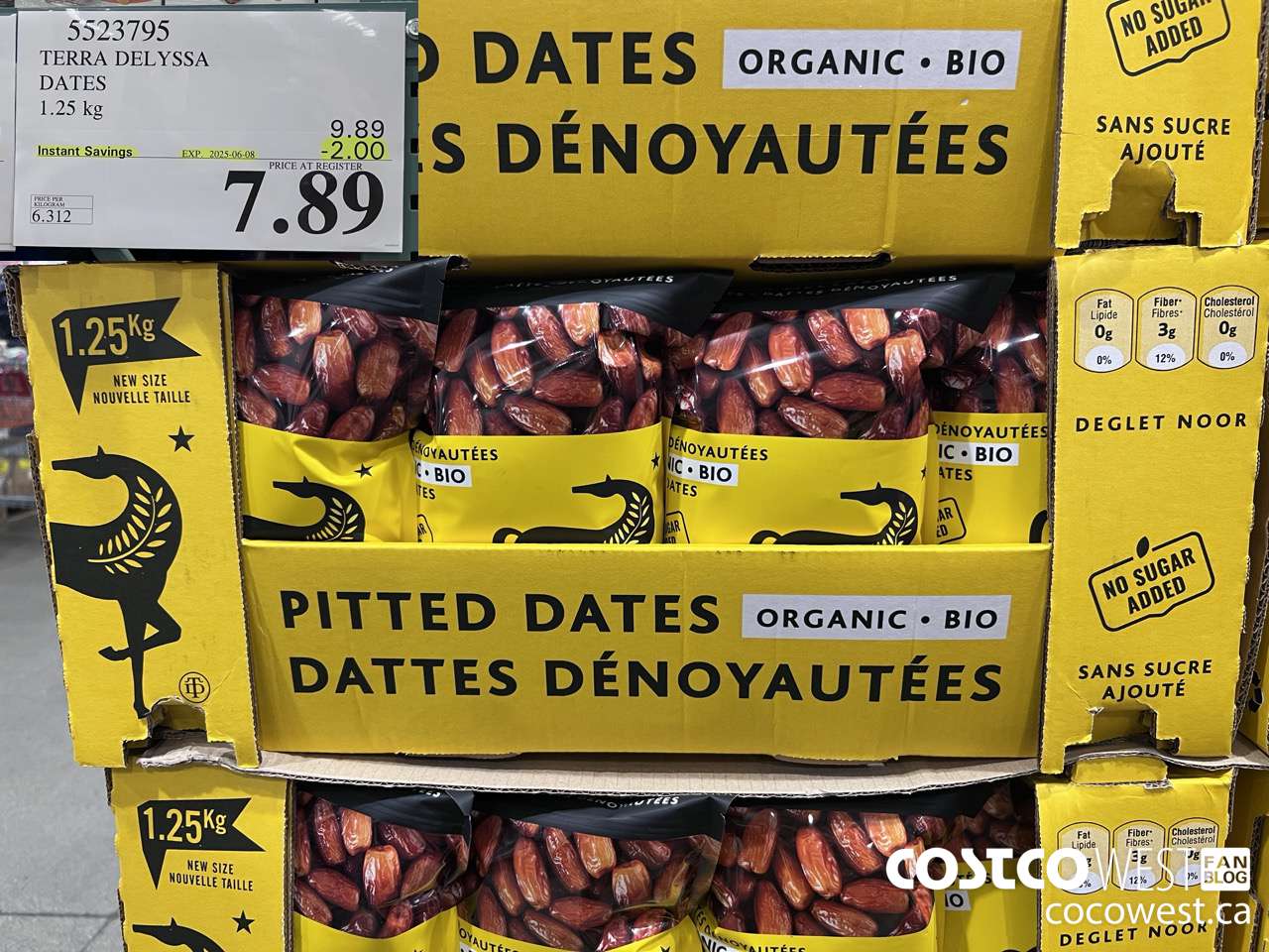 5523795 TERRA TELYSSA ORGANIC DATES 1.25KG ($2.00 INSTANT SAVINGS EXPIRES ON 2025-06-08) $7.89