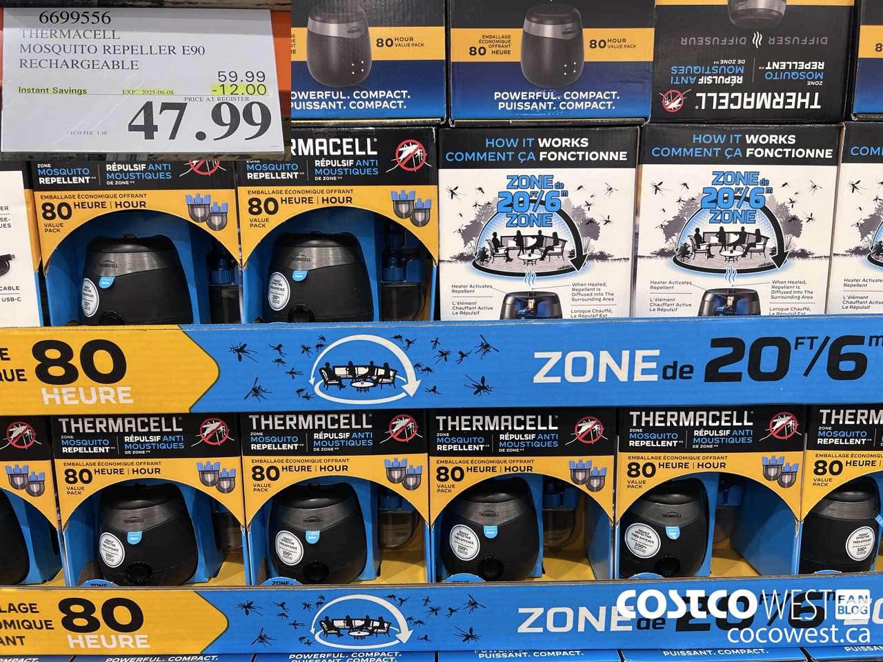 6699556 THERMACELL MOSQUITO REPELLER E90 RECHARGEABLE ($12.00 INSTANT SAVINGS EXPIRES ON 2025-06-08) $47.99