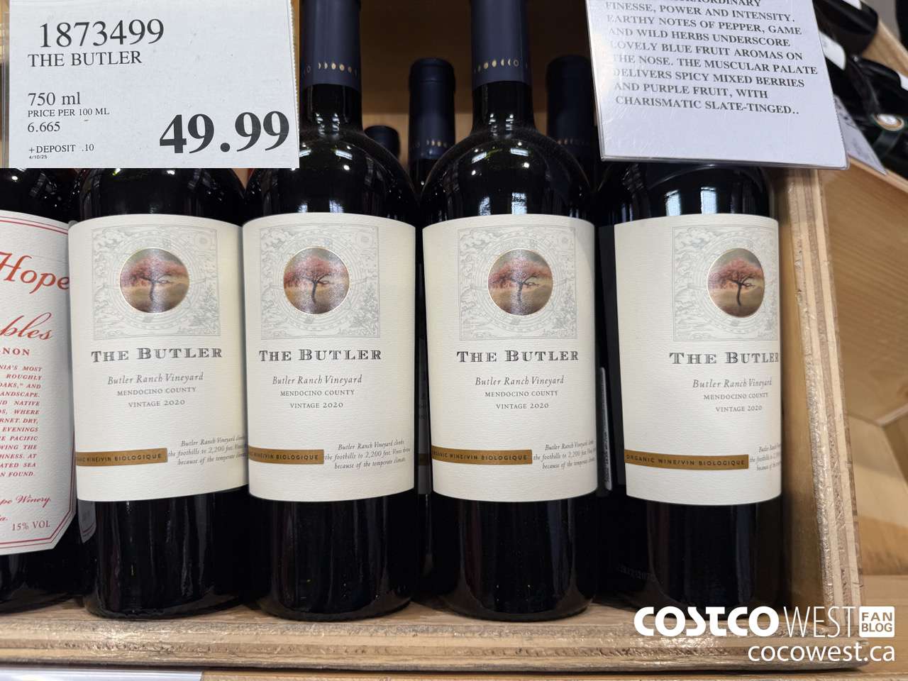 1873499 THE BUTLER 750ML $49.99