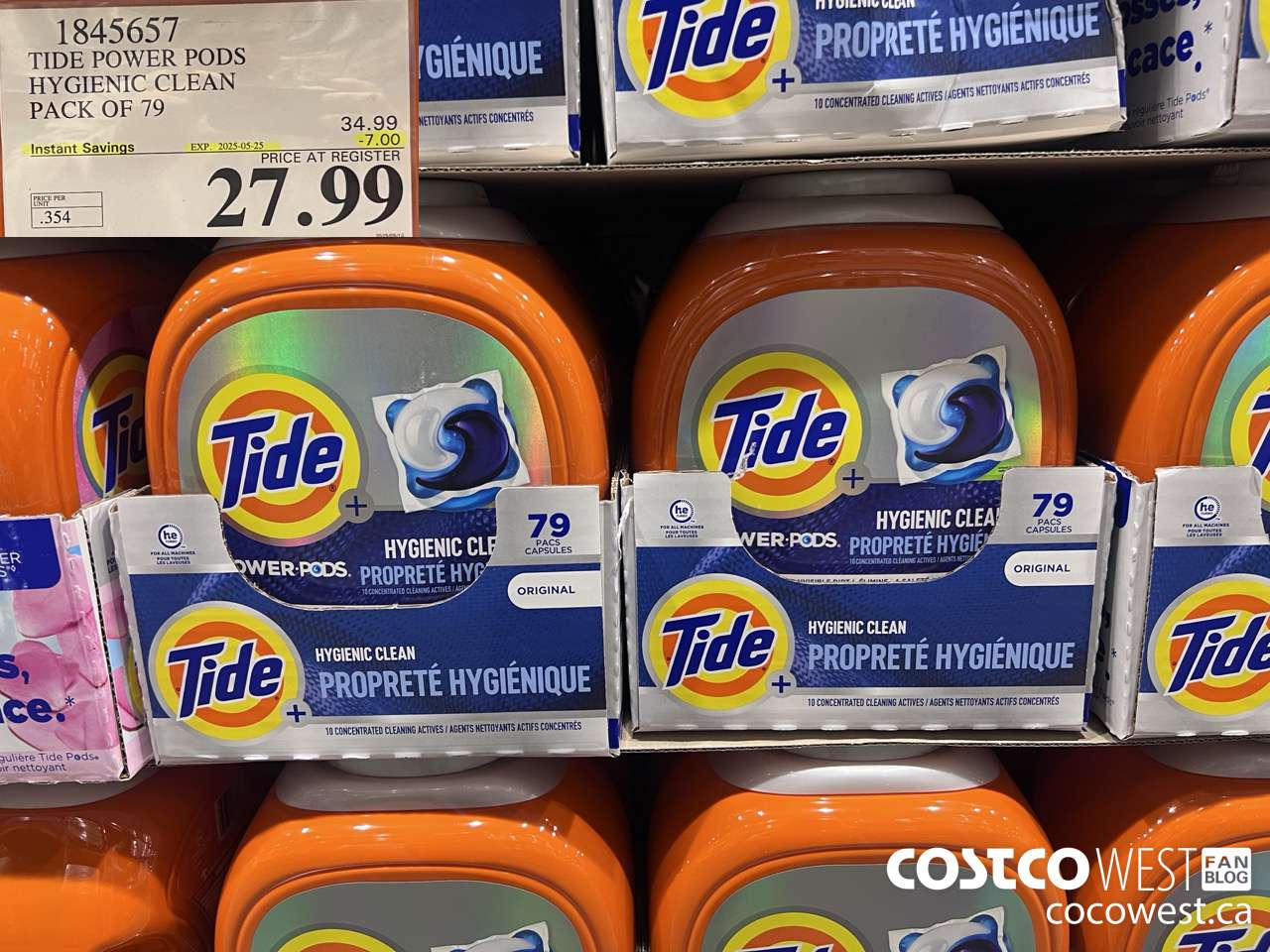 1845657 TIDE POWER PODS HYGIENIC CLEAN PACK OF 79 ($7.00 INSTANT SAVINGS EXPIRES ON 2025-05-25) $27.99