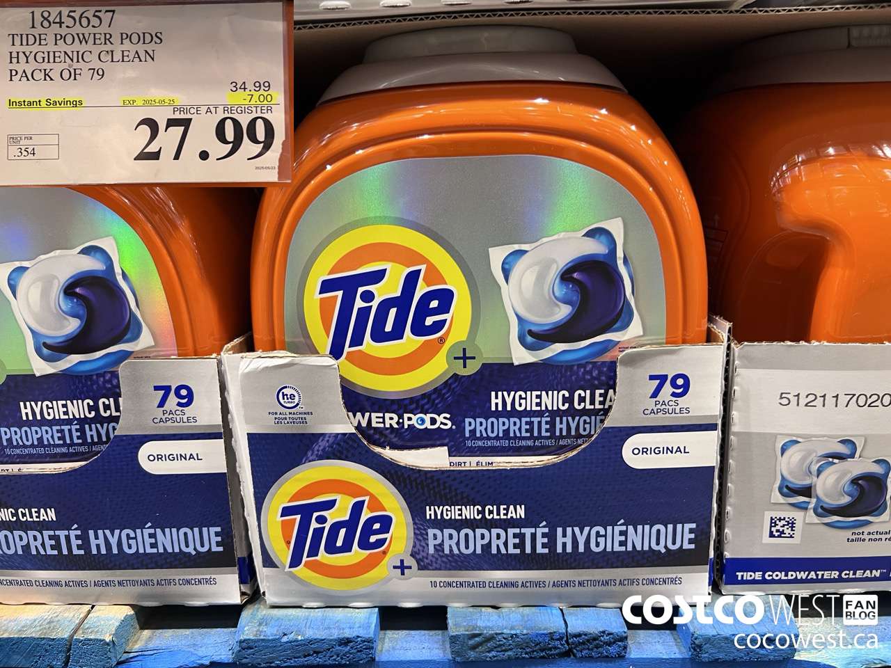 1845657 TIDE POWER PODS HYGIENIC CLEAN PACK OF 79 ($7.00 INSTANT SAVINGS EXPIRES ON 2025-05-25) $27.99