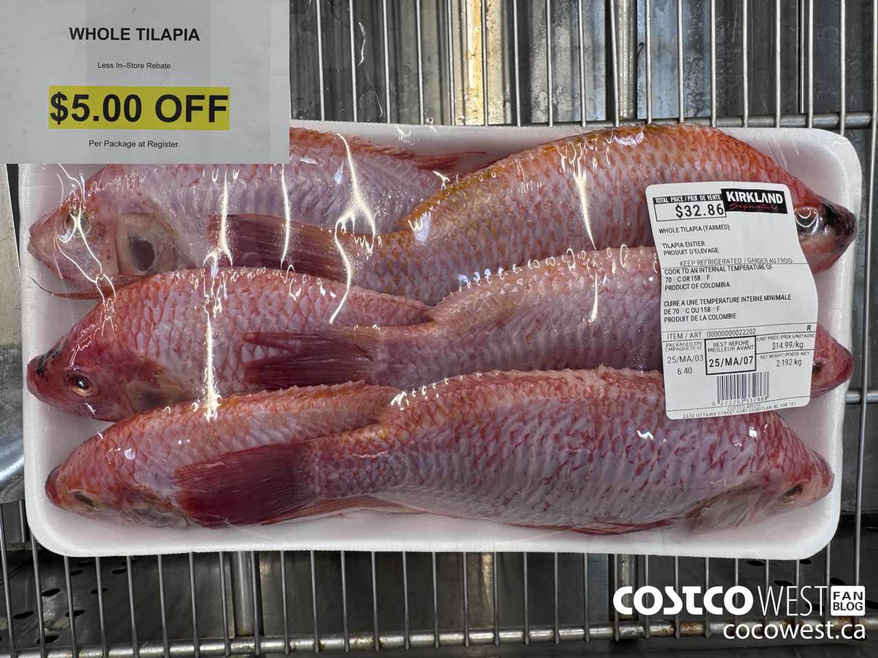 21354 TILAPIA FILLETS ($5.00 INSTANT SAVINGS)