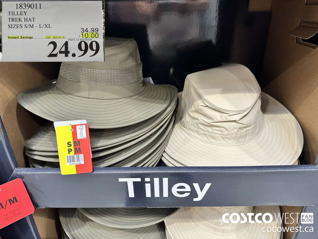 1839011 TILLEY TREK HAT SIZES S/M-L/XL ($10.00 INSTANT SAVINGS EXPIRES ON 2025-05-18) $24.99
