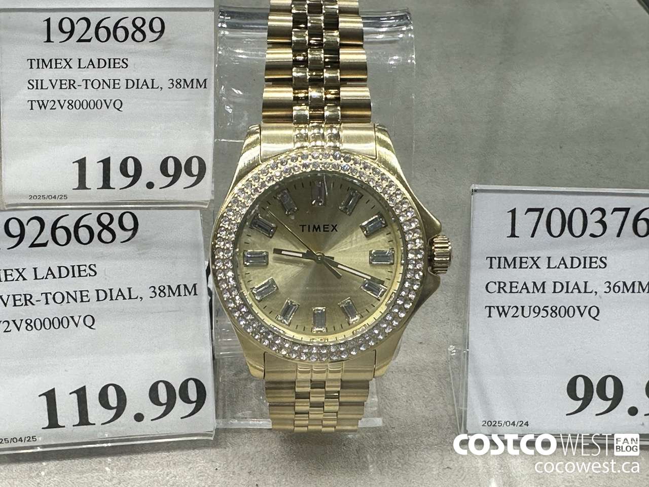 1926689 TIMEX LADIES SILVER-TONE DIAL, 38MM TW2V80000VQ $119.99