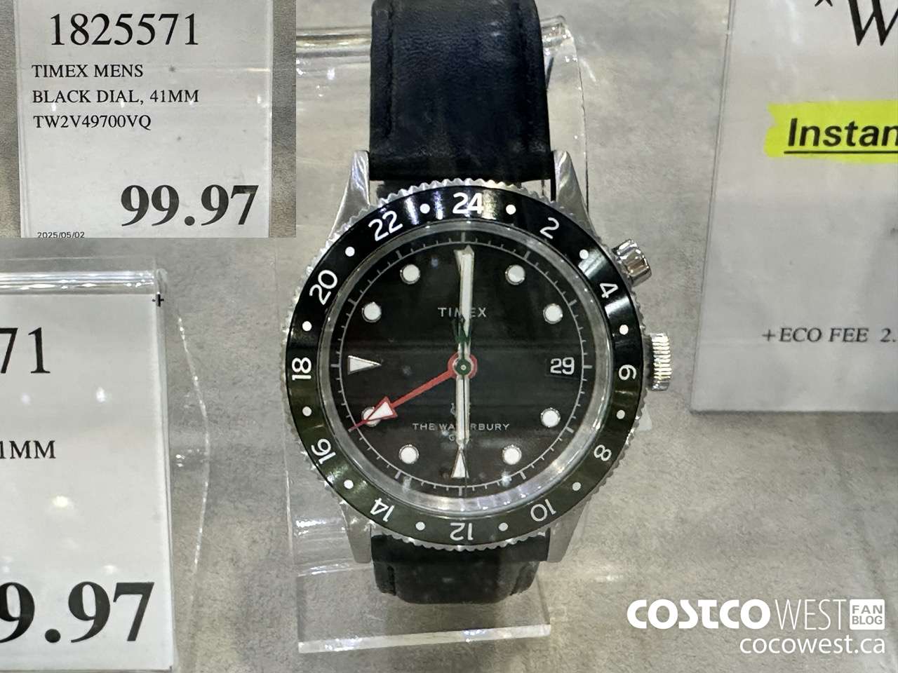 1825571 TIMEX MENS BLACK DIAL 41MM TW2V49700VQ $99.97