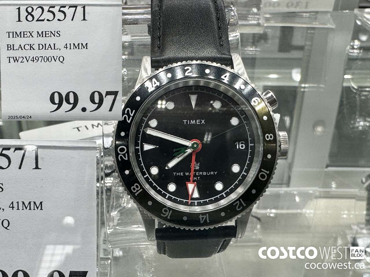 1825571 TIMEX MENS BLACK DIAL 41MM TW2V49700VQ $99.97