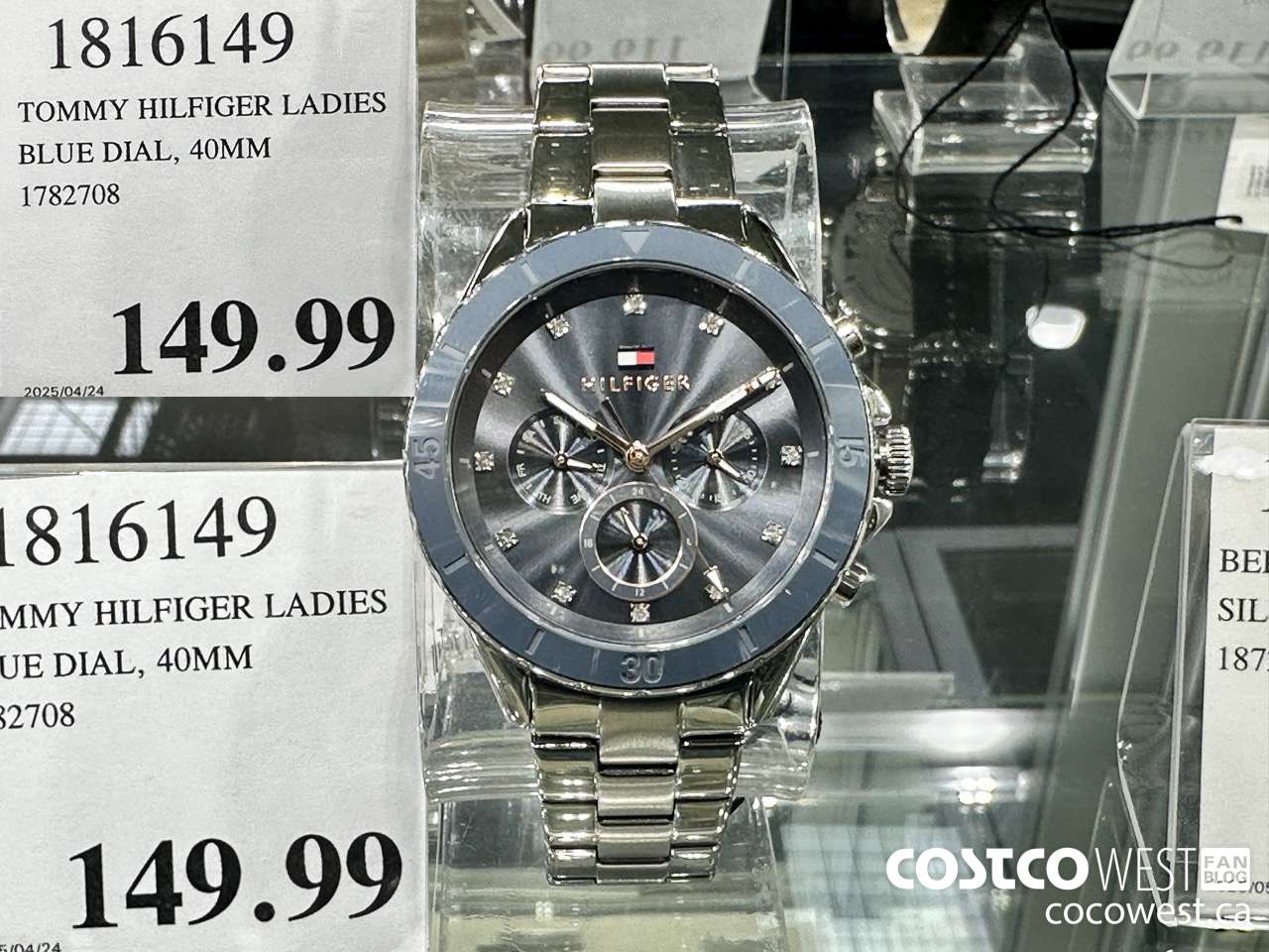 1816149 TOMMY HILFIGER LADIES BLUE DIAL 40MM 1782708 $149.99