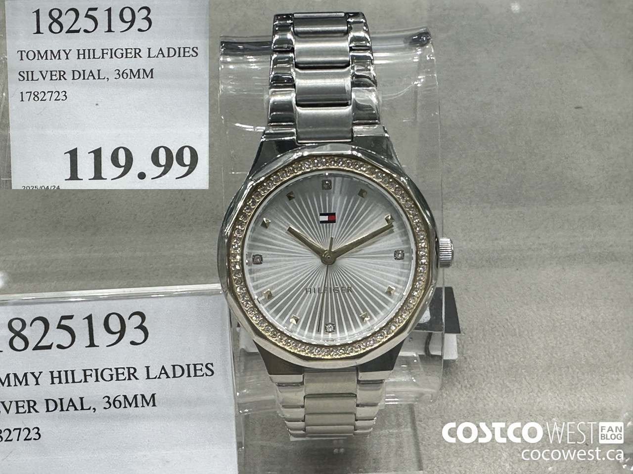 1825193 TOMMY HILFIGER LADIES SILVER DIAL 36MM 1782723 $119.99