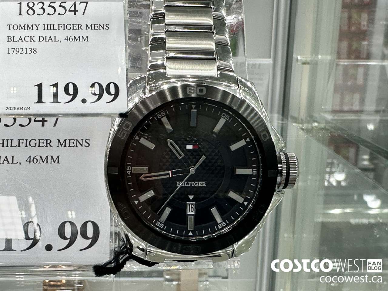 1835547 TOMMY HILFIGER MENS BLACK DIAL, 46MM 1792138 $119.99