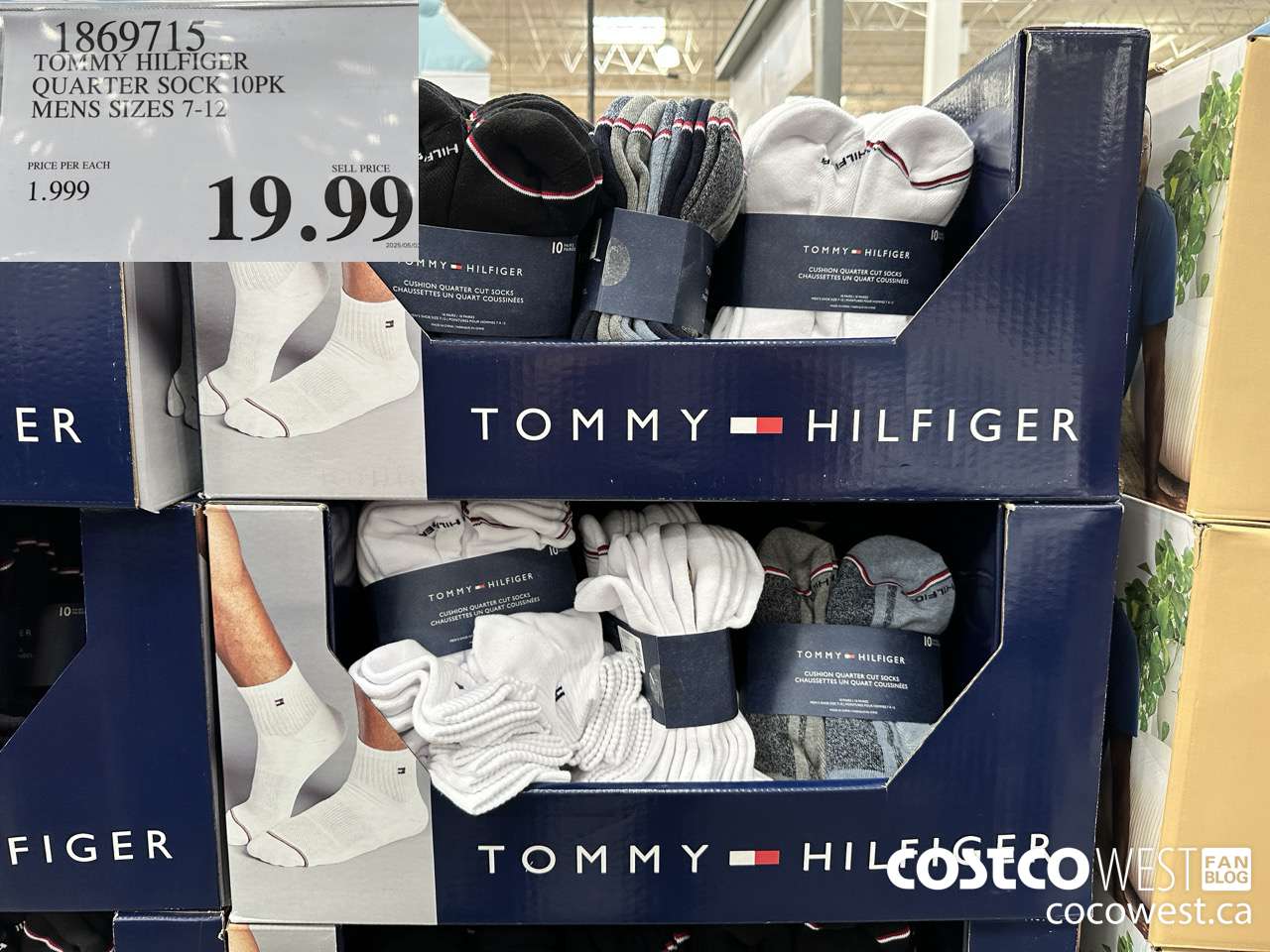 1869715 TOMMY HILFIGER QUARTER SOCK 10PK MENS SIZES 7-12 $19.99