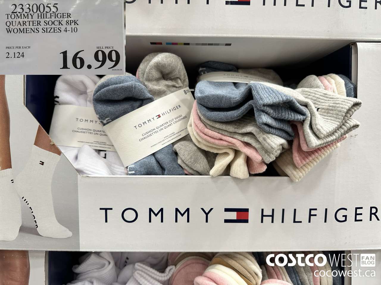 2330055 TOMMY HILFIGER QUARTER SOCK 8PK LADIES SIZES 4-10 $16.99