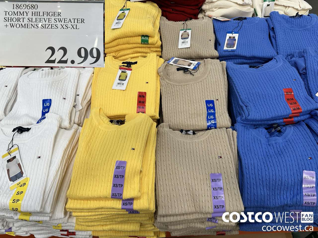 1869680 TOMMY HILFIGER SHORT SLEEVE SWEATER WOMENS SIZES XS-XL $22.99