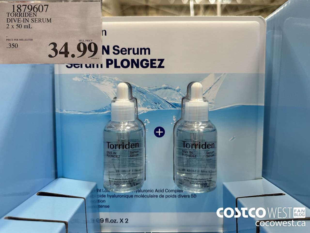 1879607 TORRIDEN DIVE-IN SERUM 2 X 50ML $34.99