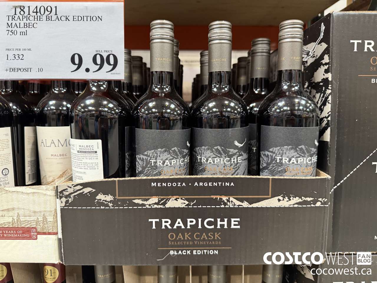 1814091 TRAPICHE BLACK EDITION MALBEC 750ML $9.99