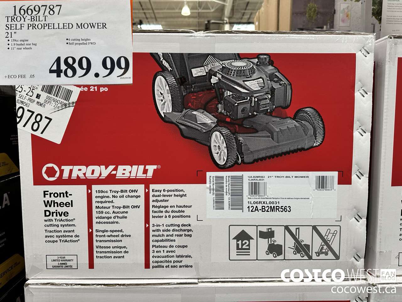 1669787 TROY-BILT SELF-PROPELLED MOWER 21