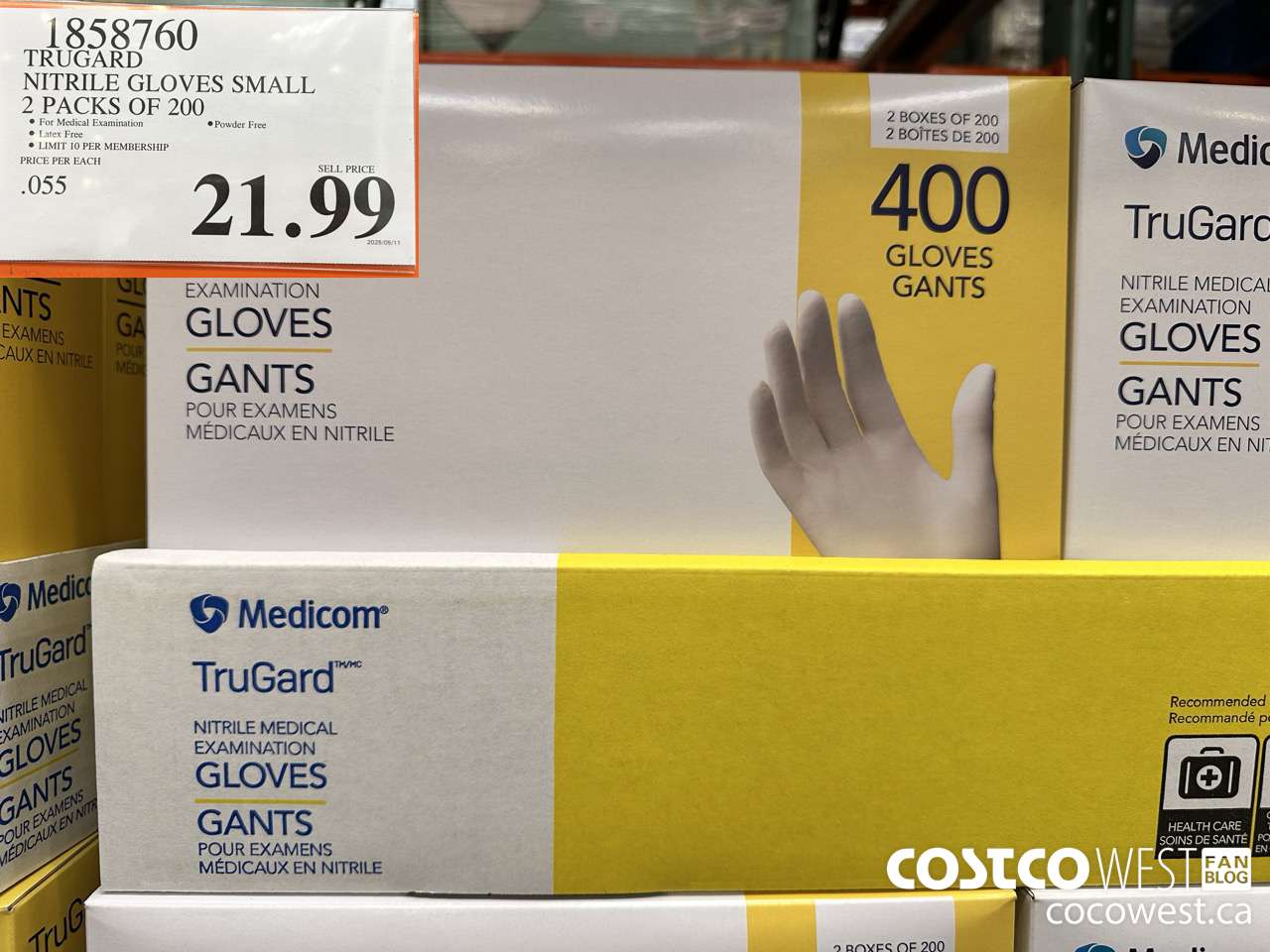 1858760 TRUGARD NITRILE GLOVES SMALL 2 PACKS OF 200 $21.99