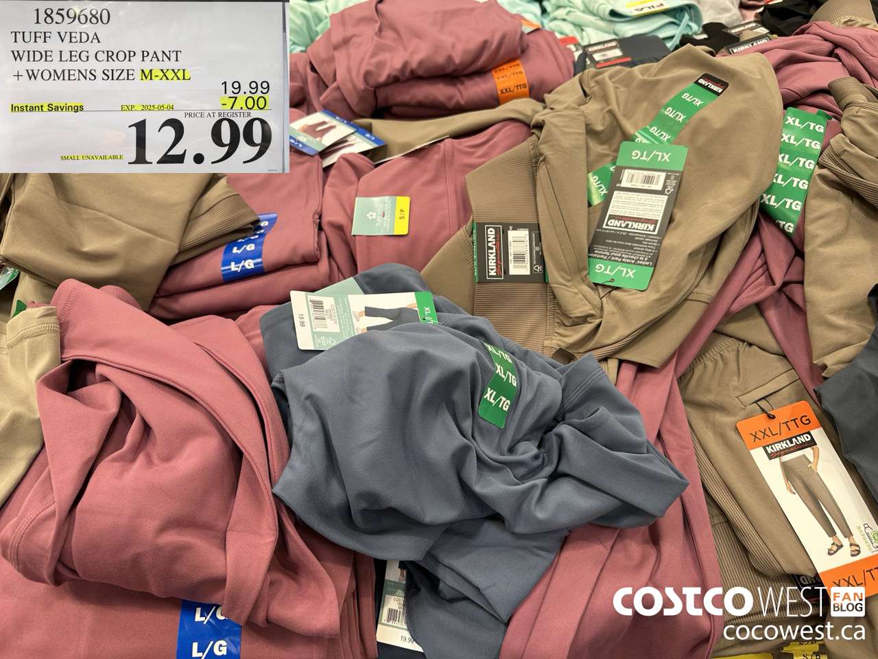 1859680 TUFF VEDA WIDE LEG CROP PANT LADIES SIZES M-XXL ($7.00 INSTANT SAVINGS EXPIRES ON 2025-05-04) $12.99