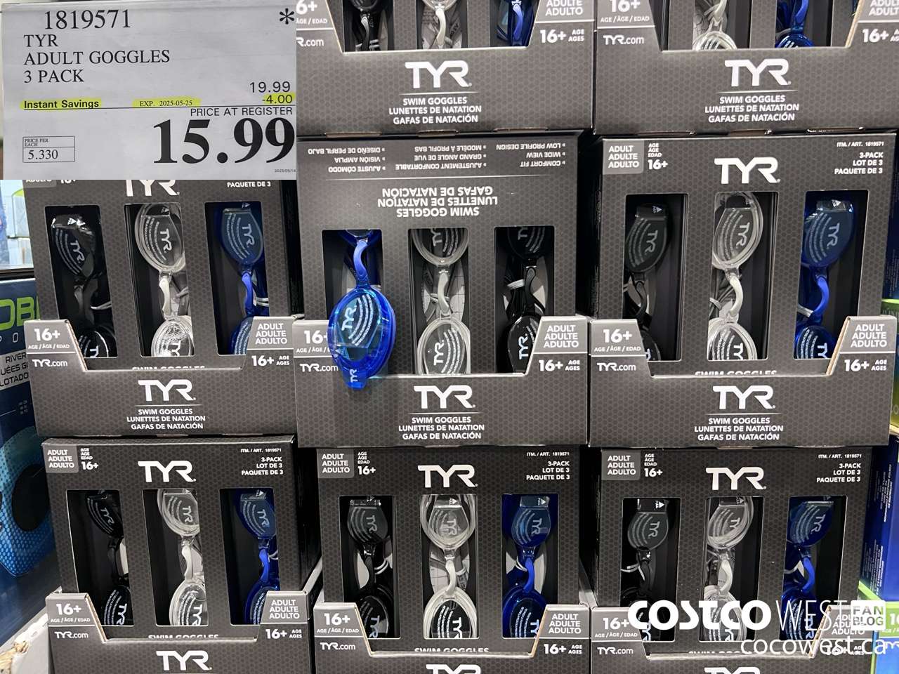 1819571 TYR ADULT GOGGLES 3 PACK ($4.00 INSTANT SAVINGS EXPIRES ON 2025-05-25) $15.99