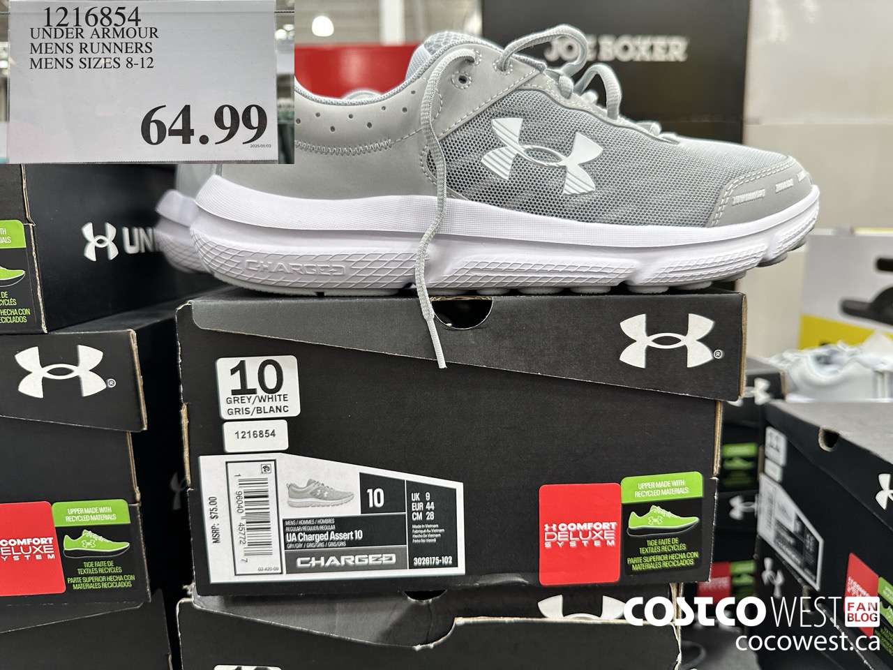 1216854 UNDER ARMOUR MENS RUNNERS MENS SIZES 8-12 $64.99