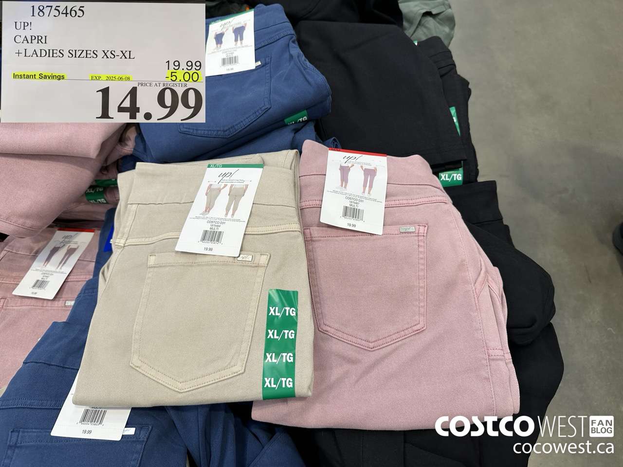 1875465 UP! CAPRI LADIES SIZES XS-XL ($5.00 INSTANT SAVINGS EXPIRES ON 2025-06-08) $14.99