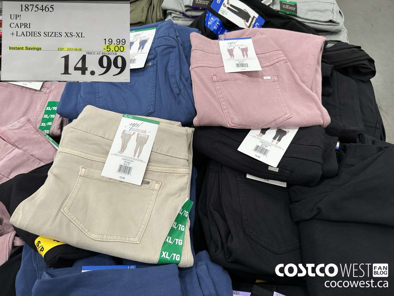 1875465 UP! CAPRI LADIES SIZES XS-XL ($5.00 INSTANT SAVINGS EXPIRES ON 2025-06-08) $14.99