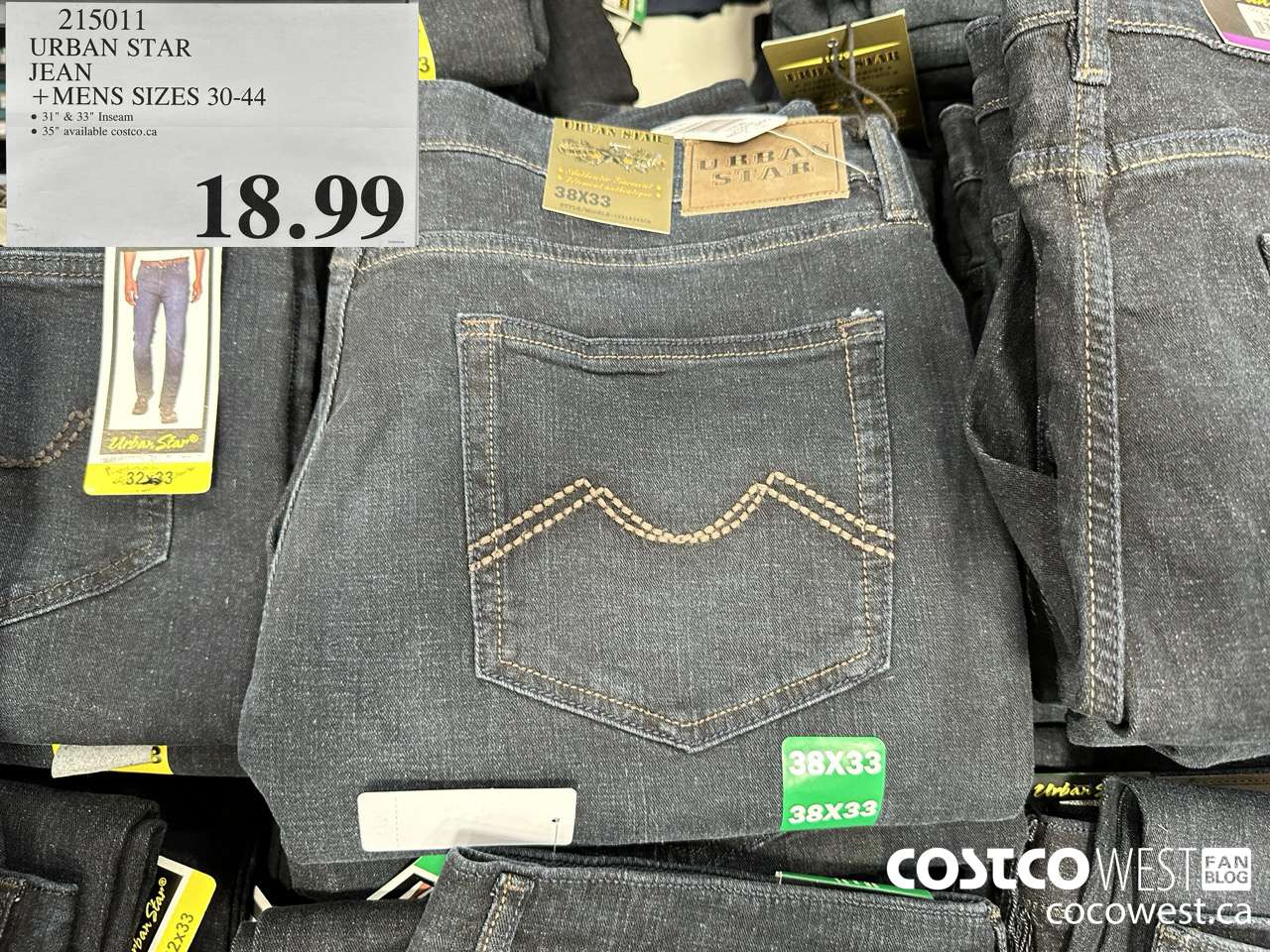 215011 URBAN STAR JEAN MENS SIZES 30-44 $18.99