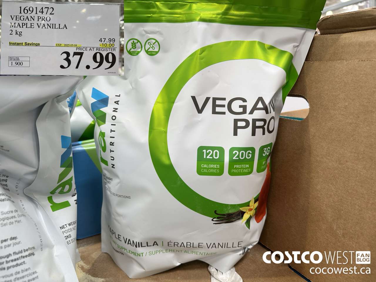 1691472 VEGAN PRO MAPLE VANILLA 2 KG ($10.00 INSTANT SAVINGS EXPIRES ON 2025-05-04) $37.99