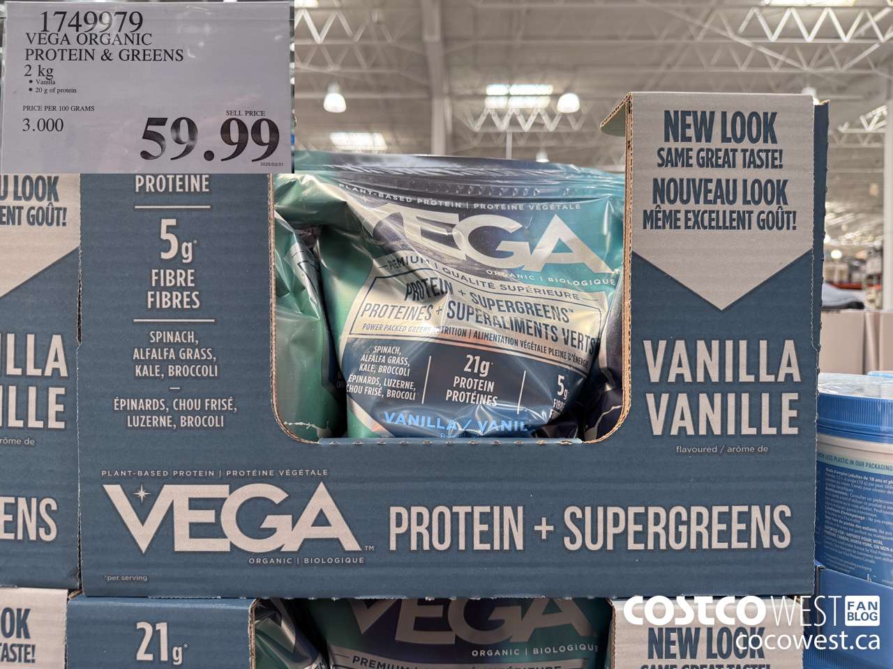 1749979 VEGA ORGANIC PROTEIN & GREENS 2 KG $59.99