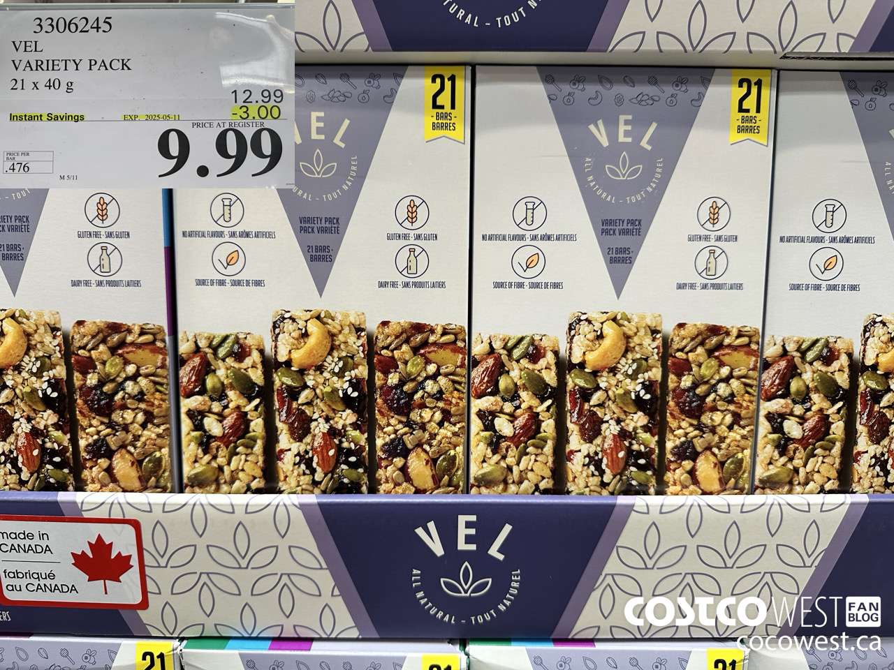 3306245 VEL VARIETY PACK 21 X 40G ($3.00 INSTANT SAVINGS EXPIRES ON 2025-05-11) $9.99