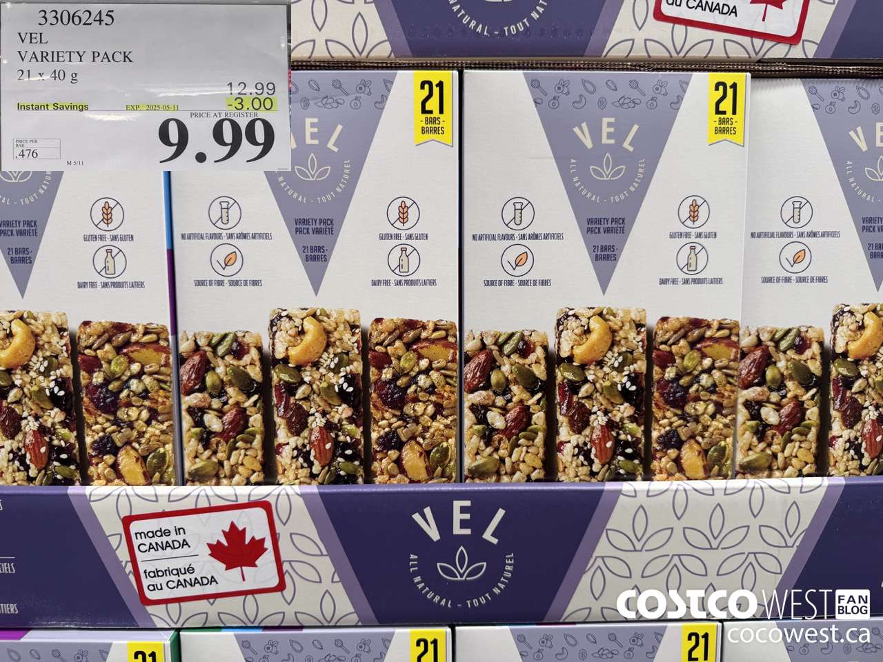 3306245 VEL VARIETY PACK 21 X 40G ($3.00 INSTANT SAVINGS EXPIRES ON 2025-05-11) $9.99