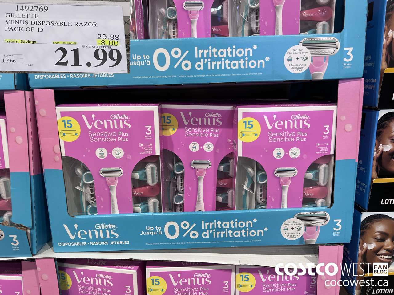 1492769 VENUS SENSITVE PLUS 15 COUNT DISPOSABLE ($8.00 INSTANT SAVINGS EXPIRES ON 2025-06-08) $21.99