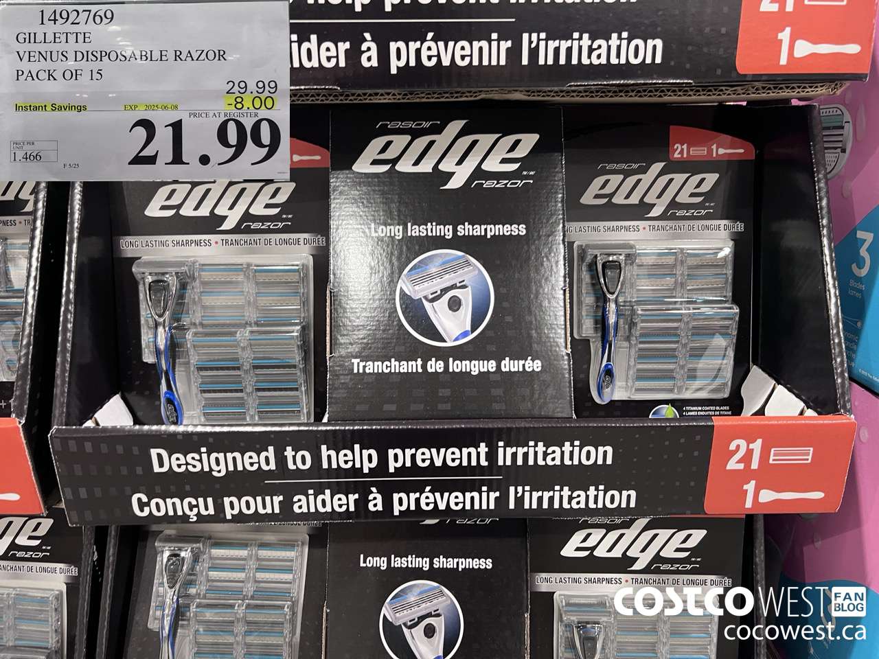 1492769 VENUS SENSITVE PLUS 15 COUNT DISPOSABLE ($8.00 INSTANT SAVINGS EXPIRES ON 2025-06-08) $21.99