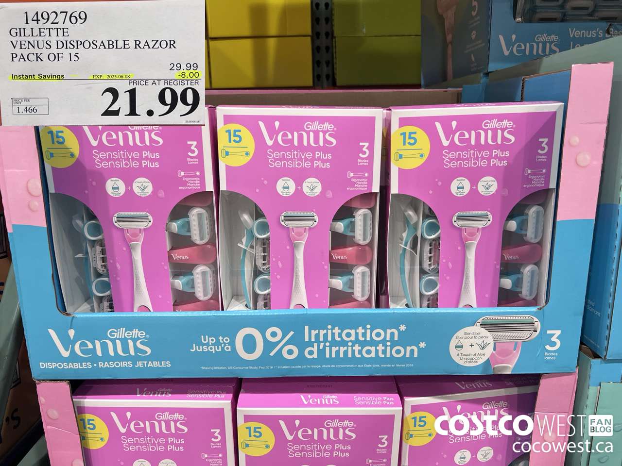 1492769 VENUS SENSITVE PLUS 15 COUNT DISPOSABLE ($8.00 INSTANT SAVINGS EXPIRES ON 2025-06-08) $21.99