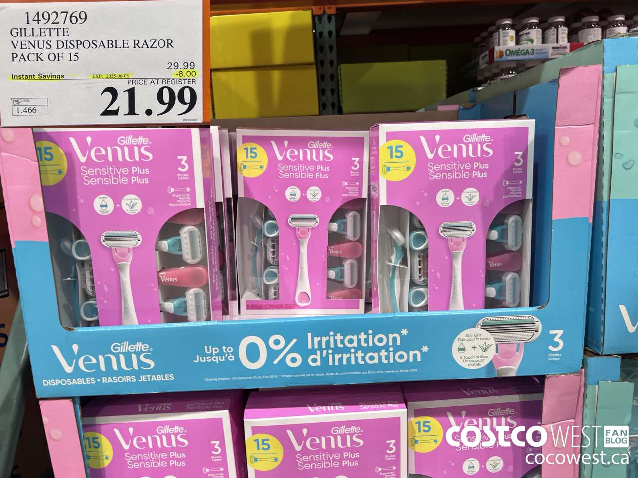 1492769 VENUS SENSITVE PLUS 15 COUNT DISPOSABLE ($8.00 INSTANT SAVINGS EXPIRES ON 2025-06-08) $21.99