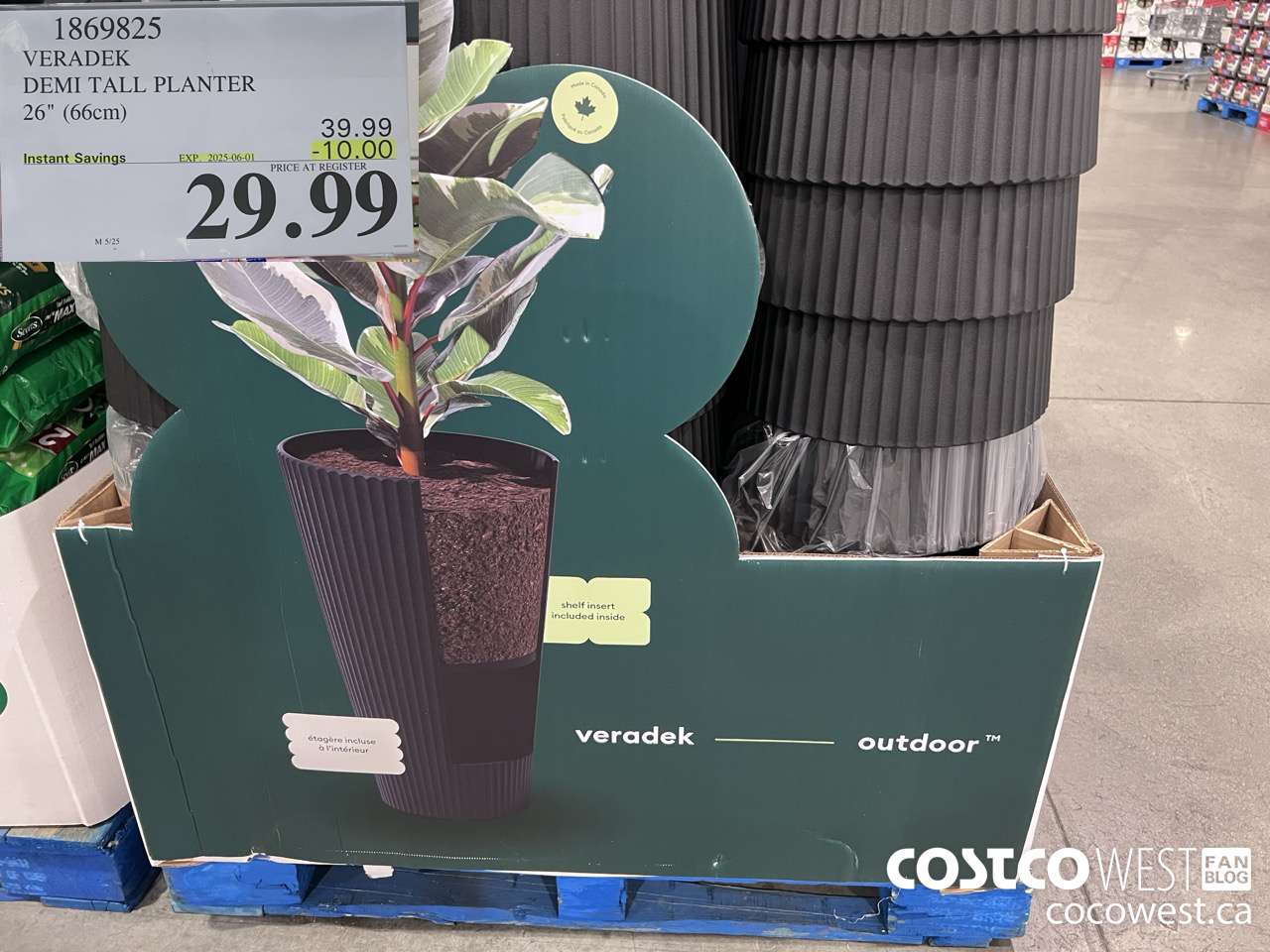 1869825 VERADEK DEMI TALL PLANTER 26