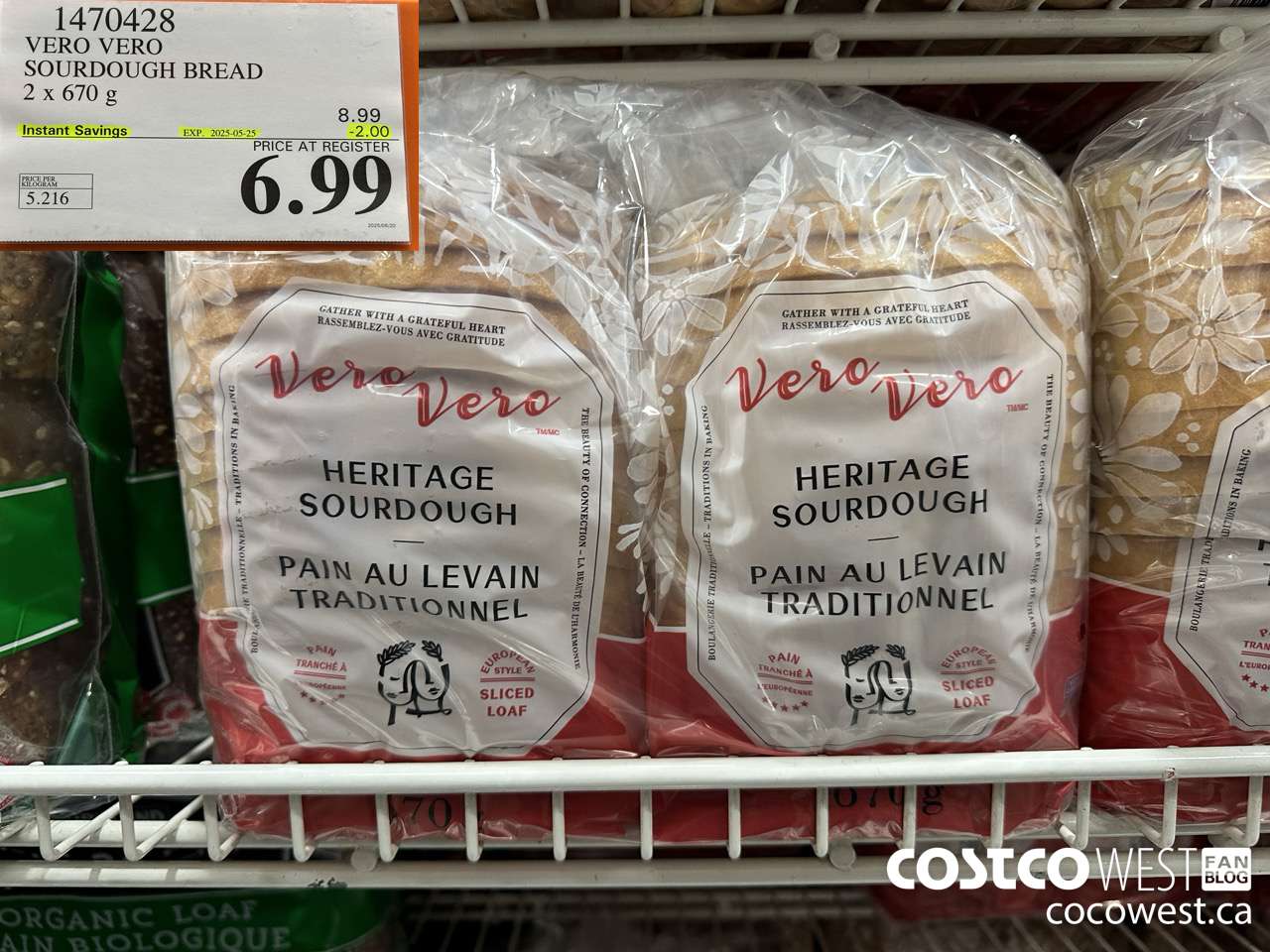 1470428 VERO VERO SOURDOUGH BREAD 2 x 670 g ($2.00 INSTANT SAVINGS EXPIRES ON 2025-05-25) $6.99