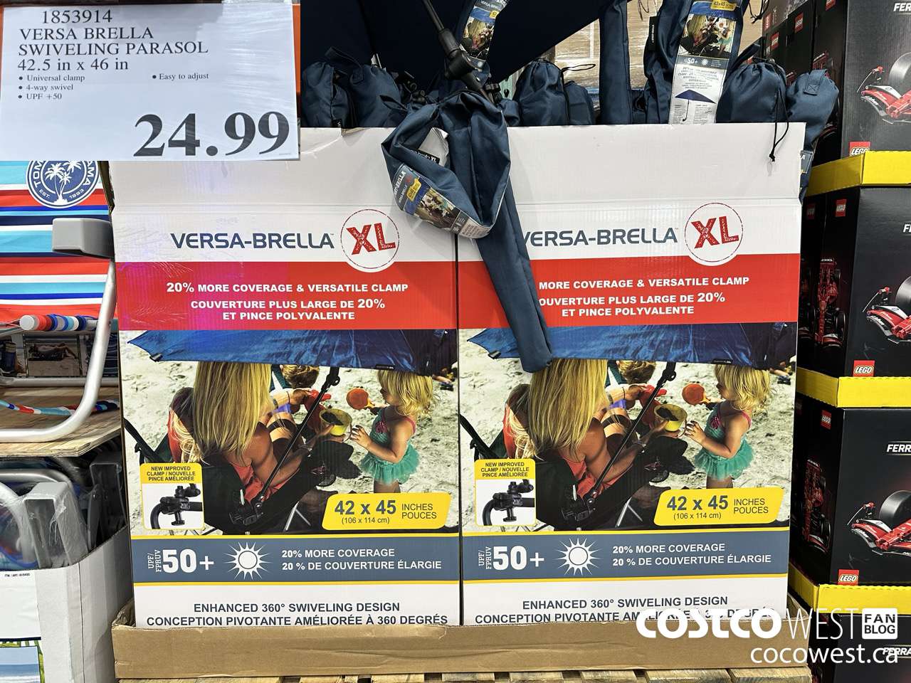 1853914 VERSA BRELLA SWIVELING PARASOL 42.5 IN X 46IN $24.99