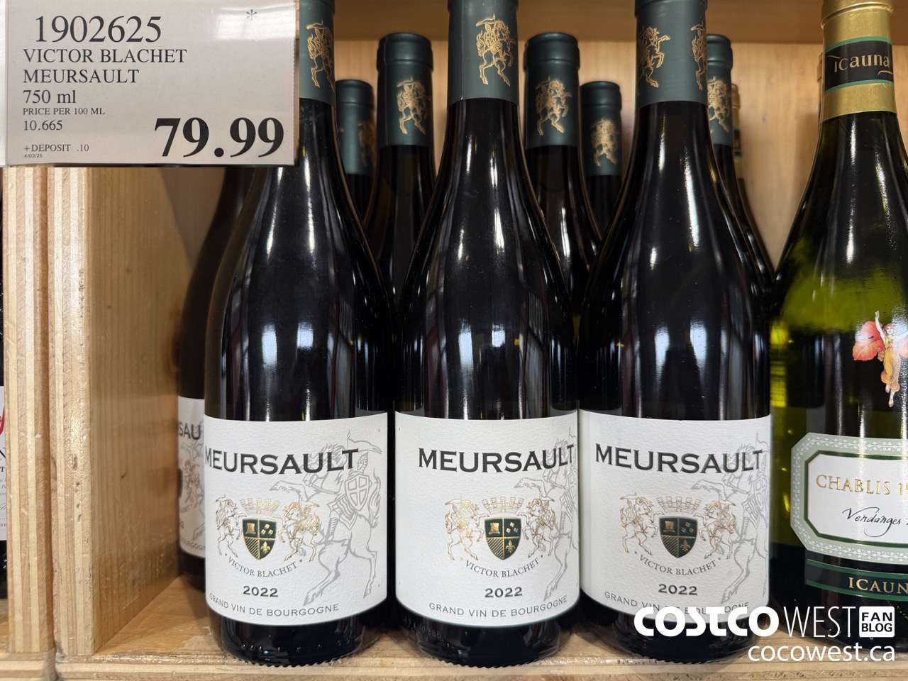1902625 VICTOR BLACHET MEURSAULT 750ML $79.99