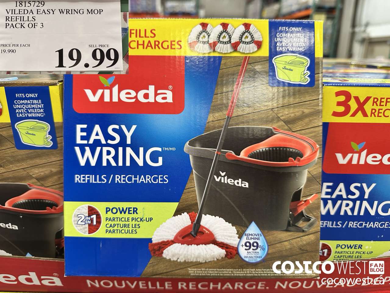 1815729 VILEDA EASY WRING MOP REFILLS PACK OF 3 $19.99