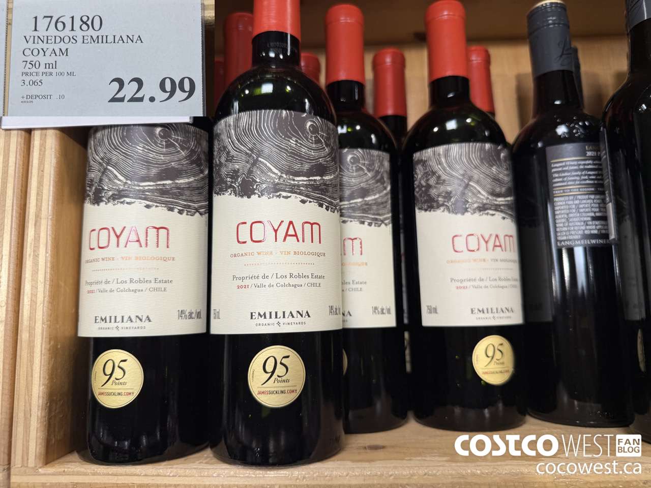 176180 VINEDOS EMILIANA COYAM 750 ML $22.99