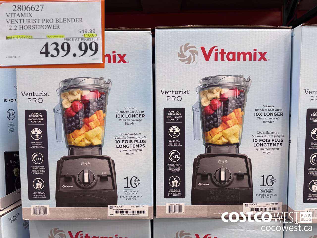 2806627 VITAMIX VENTURIST PRO BLENDER ($110.00 INSTANT SAVINGS EXPIRES ON 2025-05-11) $439.99