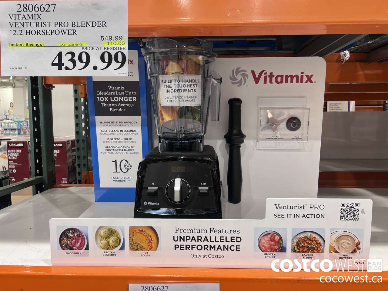 2806627 VITAMIX VENTURIST PRO BLENDER ($110.00 INSTANT SAVINGS EXPIRES ON 2025-06-08) $439.99