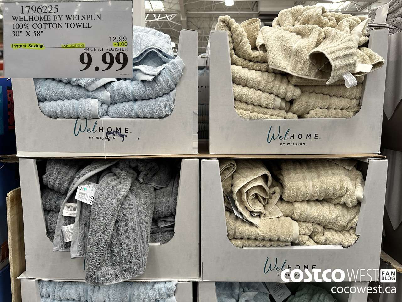 1796225 WELHOME BY WELSPUN 100% COTTON TOWEL 30